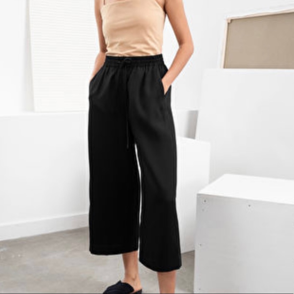 &other stories lyocell wide leg pants
